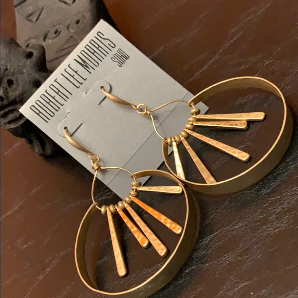 Robert Lee Morris Golden Hour Soft Gold Earrings - Picture 2 of 5